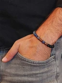 Lapis & Oniks Taşı 8mm Unisex Tasarım Bileklik Hawaii Model (9420) thumbnail 3