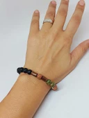 Unakit & Oniks Taşı 8mm Unisex Tasarım Bileklik Hawaii Model (4356) thumbnail 4