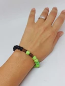 Varisit Açık Yeşil & Oniks Taşı 8mm Unisex Tasarım Bileklik Hawaii Model (15460) thumbnail 4