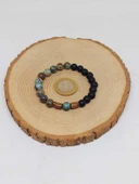 Krizokol & Oniks Taşı 8mm Unisex Tasarım Bileklik Hawaii Model (11158) thumbnail 5