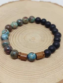 Krizokol & Oniks Taşı 8mm Unisex Tasarım Bileklik Hawaii Model (11158) thumbnail 6