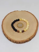 Kalsit & Oniks Taşı 8mm Unisex Tasarım Bileklik Hawaii Model (3205) thumbnail 5