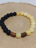 Kalsit & Oniks Taşı 8mm Unisex Tasarım Bileklik Hawaii Model (3205) thumbnail 6