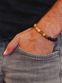 Jasper & Oniks Taşı 8mm Unisex Tasarım Bileklik Hawaii Model (9805) thumbnail 3