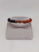 Kırmızı Jasper & Oniks Taşı 8mm Unisex Tasarım Bileklik Hawaii Model (22455) thumbnail 2