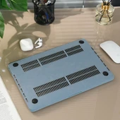 MacBook Air 13 M1 Laptop Kılıf Kumaş Dokulu Sert Koruyucu Kapak A2337 A2179 A1932 İnce Hafif Darbe Çizilme Önleyici thumbnail 12