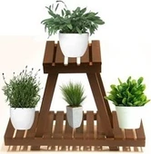 KUZELA  Ahşap Çok Amaçlı Çiçeklik ve Saksı Sehpası - 2