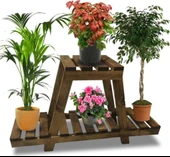KUZELA  Ahşap Çok Amaçlı Çiçeklik ve Saksı Sehpası - 1