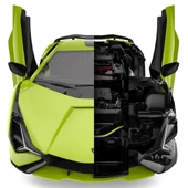 1:18 Uzaktan Kumandalı Araba Lamborghini Sian Building Kit 2.4 Ghz - 4