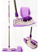 Sihirli Teleskopik Ayarlanabilir Mikrofiber Mop Paspas + Yedek Bez  Fayans Parke Temizleyici Mop Pas - 4