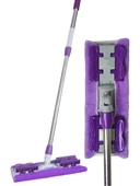 Sihirli Teleskopik Ayarlanabilir Mikrofiber Mop Paspas + Yedek Bez  Fayans Parke Temizleyici Mop Pas - 5
