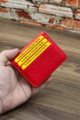 Minimal ve Ergonomik Kırmızı Cüzdan – 6 Kartlık – Kağıt Para Bölmeli – Kartlık ve Cüzdan Modeli thumbnail 1