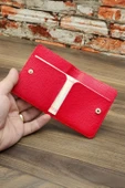 Minimal ve Ergonomik Kırmızı Cüzdan – 6 Kartlık – Kağıt Para Bölmeli – Kartlık ve Cüzdan Modeli thumbnail 4