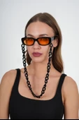 Siyah Akrilik Kalın Tasarım Gözlük Zinciri thumbnail 4