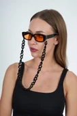 Siyah Akrilik Kalın Tasarım Gözlük Zinciri thumbnail 7