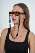 Siyah Akrilik Kalın Tasarım Gözlük Zinciri thumbnail 1