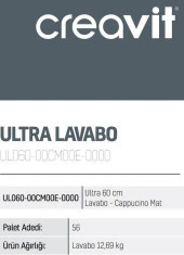 Creavit Set Üstü UL060 Ultra 60cm Lavabo - Cappucino Mat - 2