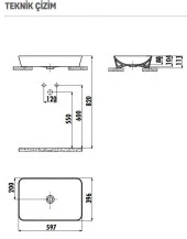 Creavit Set Üstü UL060 Ultra 60cm Lavabo - Cappucino Mat - 3