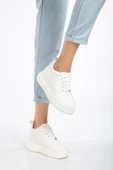 Nesvina Kadın Gizli Topuk Beyaz Sneaker - 4