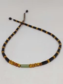 Aventurin Taşı & Oniks Taşı Tasarım Unisex Kolye (54418) - 3