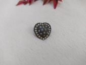 Hdmarketim Kadın Yüzük Otantik Eskitme Tasarım Taşlı Füme Renk Yüzük - 1