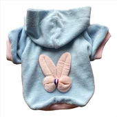 Blue Pink Bunny Sweatshirt Kedi Süeteri Kedi Kıyafeti thumbnail 7