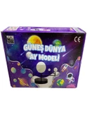 Hayal Sepeti Güneş Dünya Ay Modeli Boya Fırça Eğitici Maket Deney Seti Plastik Güneş Sistemi - 1