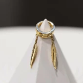 14 Ayar Altın Sallantılı Küpe Sarı Ziynet Gold ZG2173 - 2