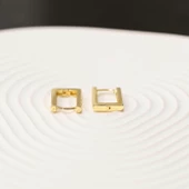 14 Ayar Altın Dikdörtgen Küpe Sarı Ziynet Gold ZG2174 - 3