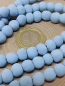 Mavi Pigmentli Seramik Boncuk Dizi 8-9mm/30cm (54248) thumbnail 3