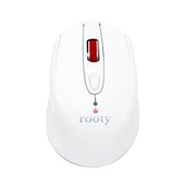 Rooty Sessiz Kablosuz Optik Mouse Çok Fonksiyonlu- Beyaz Kırmızı - 2