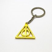 Harry Potter Hogwart Ölüm Yadigarları Sarı Üçgen Metal Anahtarlık - 1