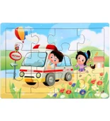 29x20 cm 12 Parça Ahşap Ambulans Puzzle   1963 - 1