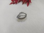 Hdmarketim Kadın Yüzük Dogal Beyaz Akik Taşlı Ayarlanabilir Ölçü - 1