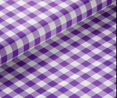 Mor Beyaz Pötikare, Ekose, Damalı Runner, Servis Örtüsü thumbnail 2