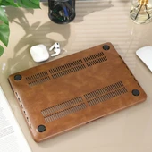 MacBook Air Kılıf 13 inç – A1369 A1466 ile Uyumlu Deri Kaplama Sert Koruma | Darbe Emici Çizilmeye Dayanıklı thumbnail 8