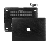 Macbook Air Kılıf 13 inç Deri Leat01 (Eski USB'li Model 2010-2017) A1369 A1466 ile Uyumlu - 4
