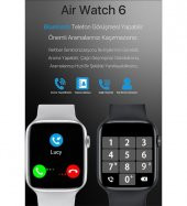AirWatch 6 Akıllı Saat Suya Dayanıklı Ateş ve Nabız Ölçer Çok Fonksiyonlu Beyaz - 3