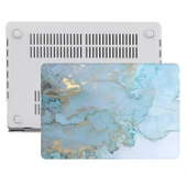 Macbook Air Kılıf 13 inç Mermer06NL (Eski USB'li Model 2010-2017) A1369 A1466 ile Uyumlu thumbnail 5