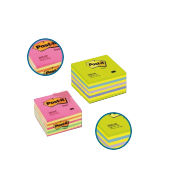 Post-it Yapışkanlı Not Kağıdı Küp Gökkuşağı 450 YP 76x76 Yeşil Tonları 2028-NB - 1