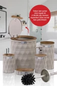 Okyanus Home Diamond Vizon Ahşap Click Kapak 5 Parça Banyo Seti - OKY-1307 - 3