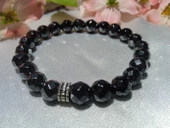 Faset Kesim Hematit Doğal Taşlı Bileklik - 1