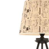 Epona Desenli Şapkalı Siyah Modern Dekoratif Salon Lambader thumbnail 4