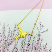 Vaoov 925 Ayar Gümüş Sinek Kuşu Kolye thumbnail 7