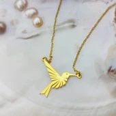 Vaoov 925 Ayar Gümüş Sinek Kuşu Kolye thumbnail 5