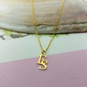 Vaoov 925 Ayar Gümüş İki Harfli Minimal Kolye thumbnail 7