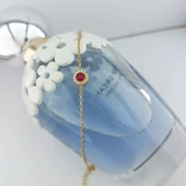 925 Ayar Gümüş Pembe ve Beyaz Taşlı Zarif Bileklik thumbnail 3