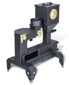 Etinova Pelet Soba M001 Mini Pelet Sobası (Desenli Model) - 2