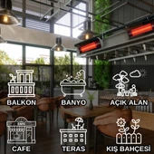 SUNSTAR HALOJEN SOBA İNFRARED ISITICI 1800W thumbnail 4