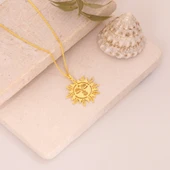 925 Ayar Gümüş Güneş Yüzlü Kolye thumbnail 3